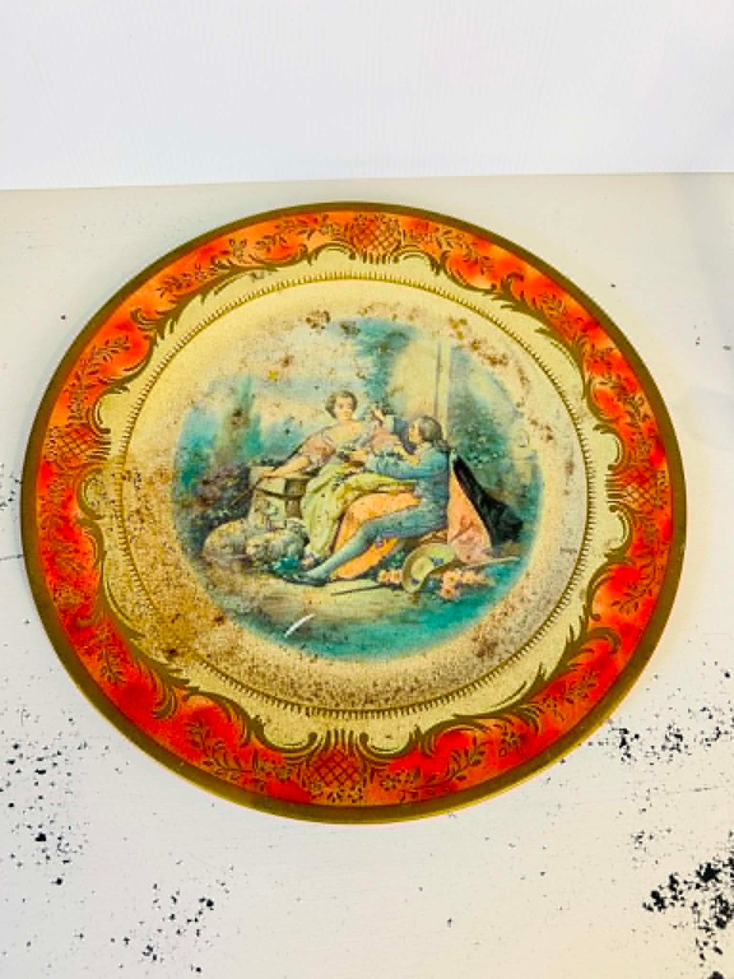 Portland Ware Metal Plate – The Shepherdess – Made in England