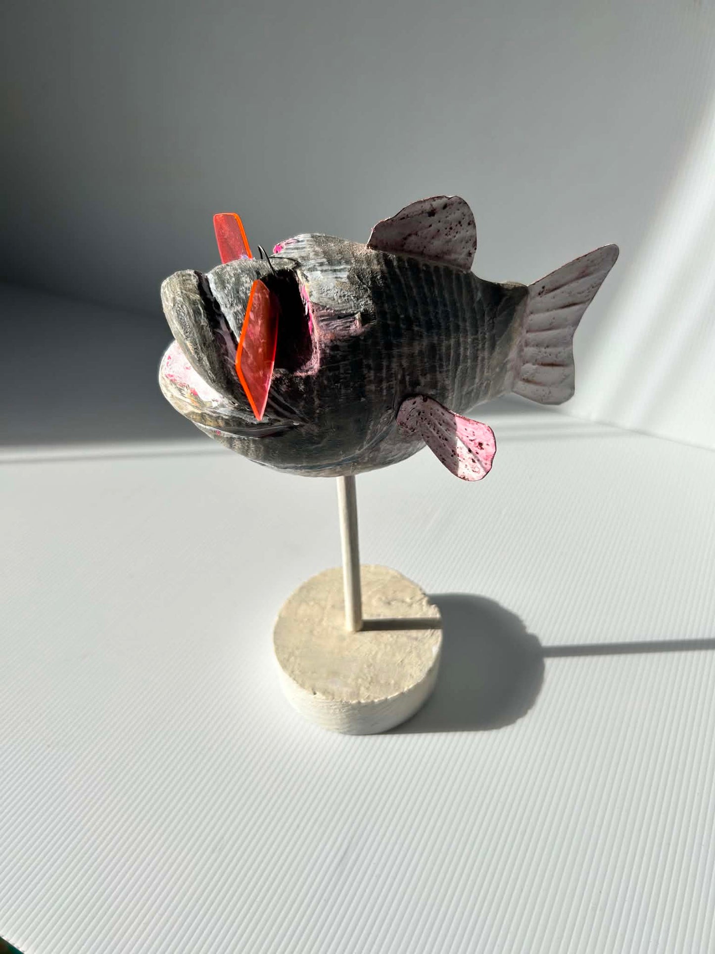 Upcycled Wooden Fish Sculpture Rose Coloured Glasses Coastal Decor | SABBY CHIC
