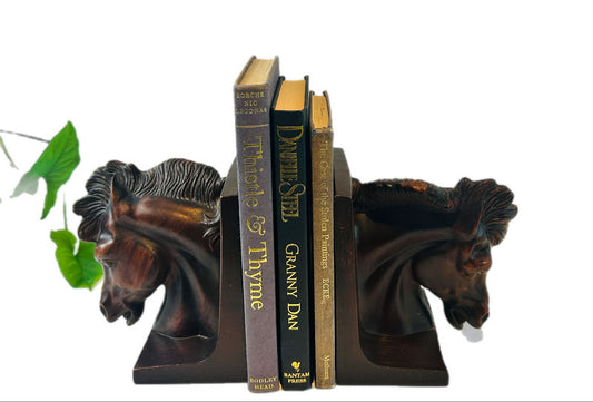 Horse Head Bookends, Equestrian Elegance