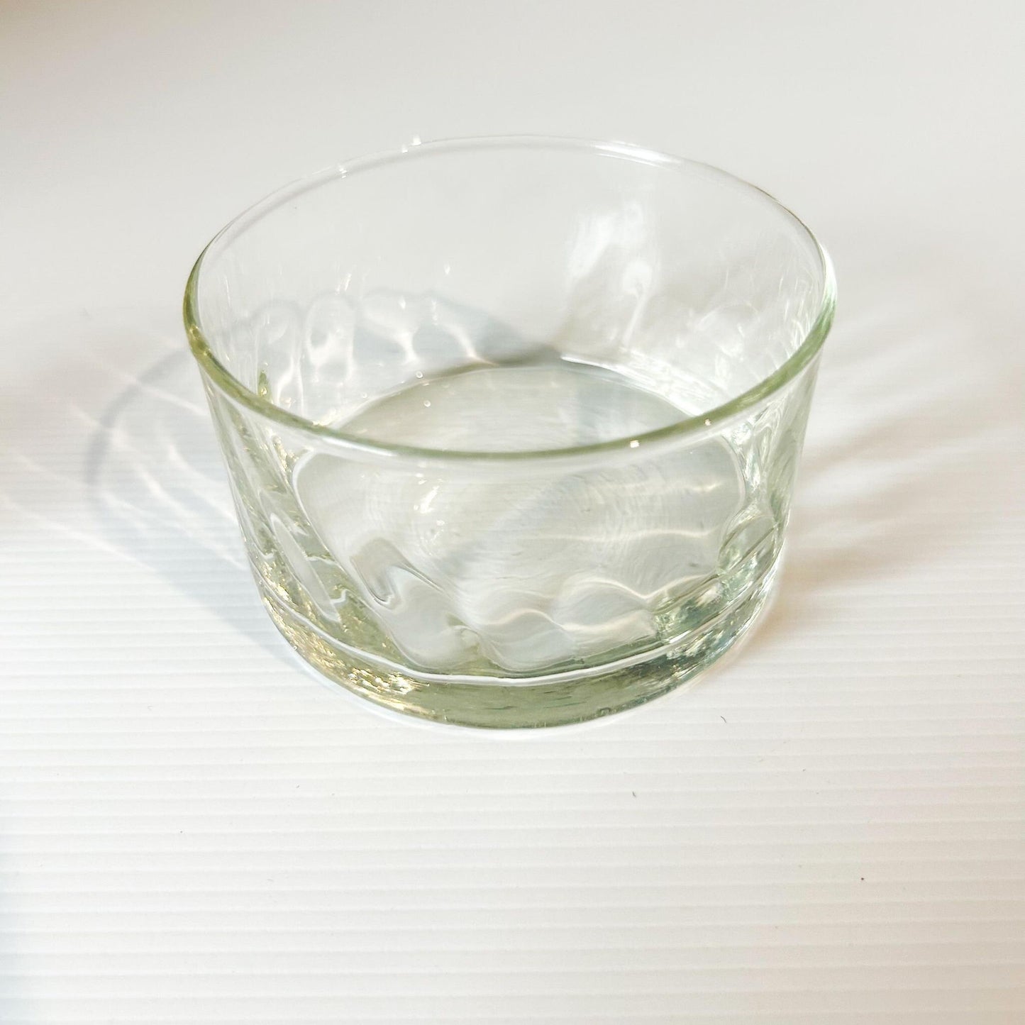 Vintage Clear Glass Creamer and Sugar Bowl Set: Swirl Pattern