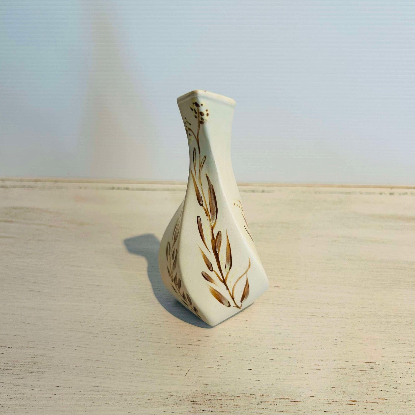 Small Bud vase, Handpainted Floral Swirl Design. Good things come in small packages!!