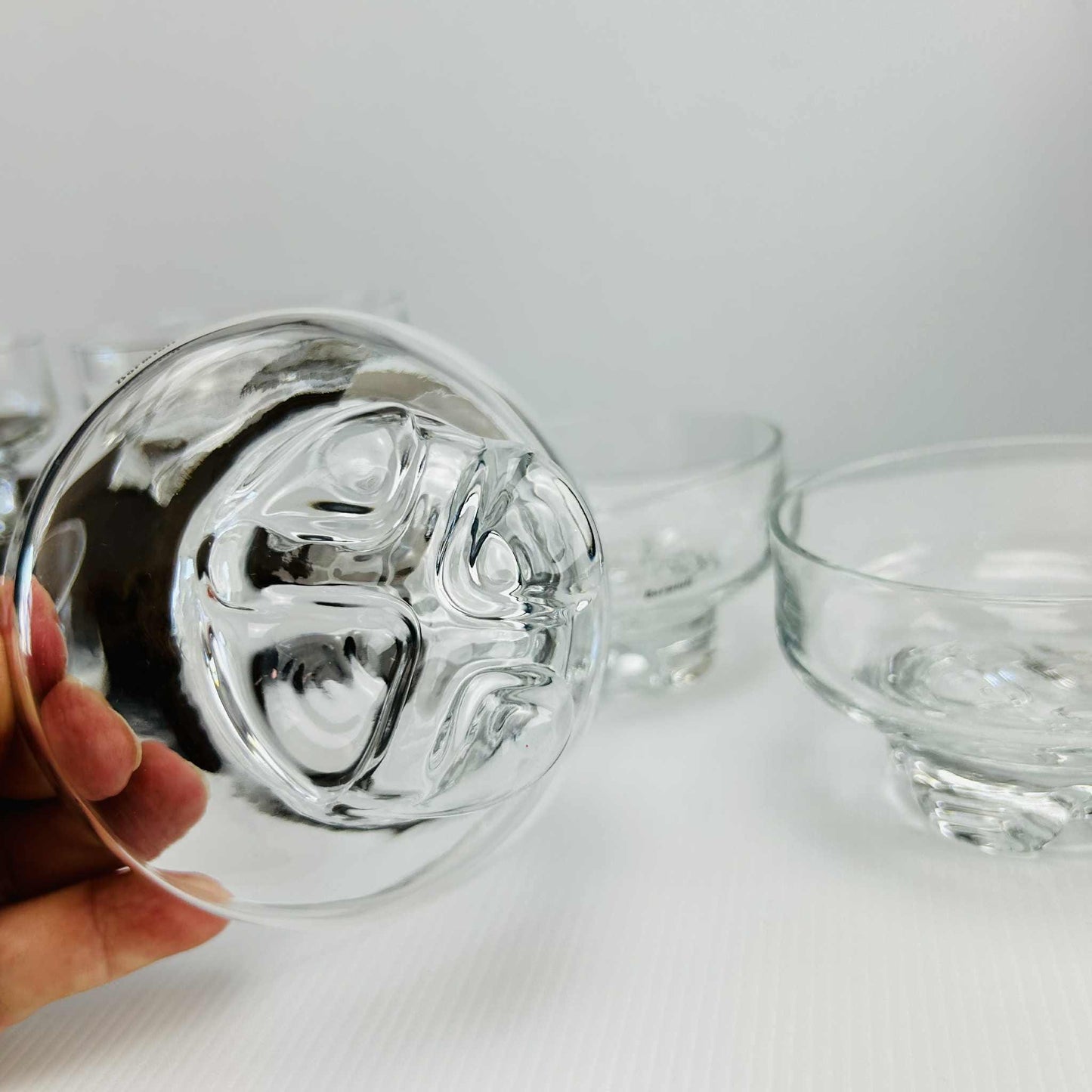 Vintage Bormioli Rocco Beethoven Crystal Dessert Bowls - Set of 6, Made in Italy