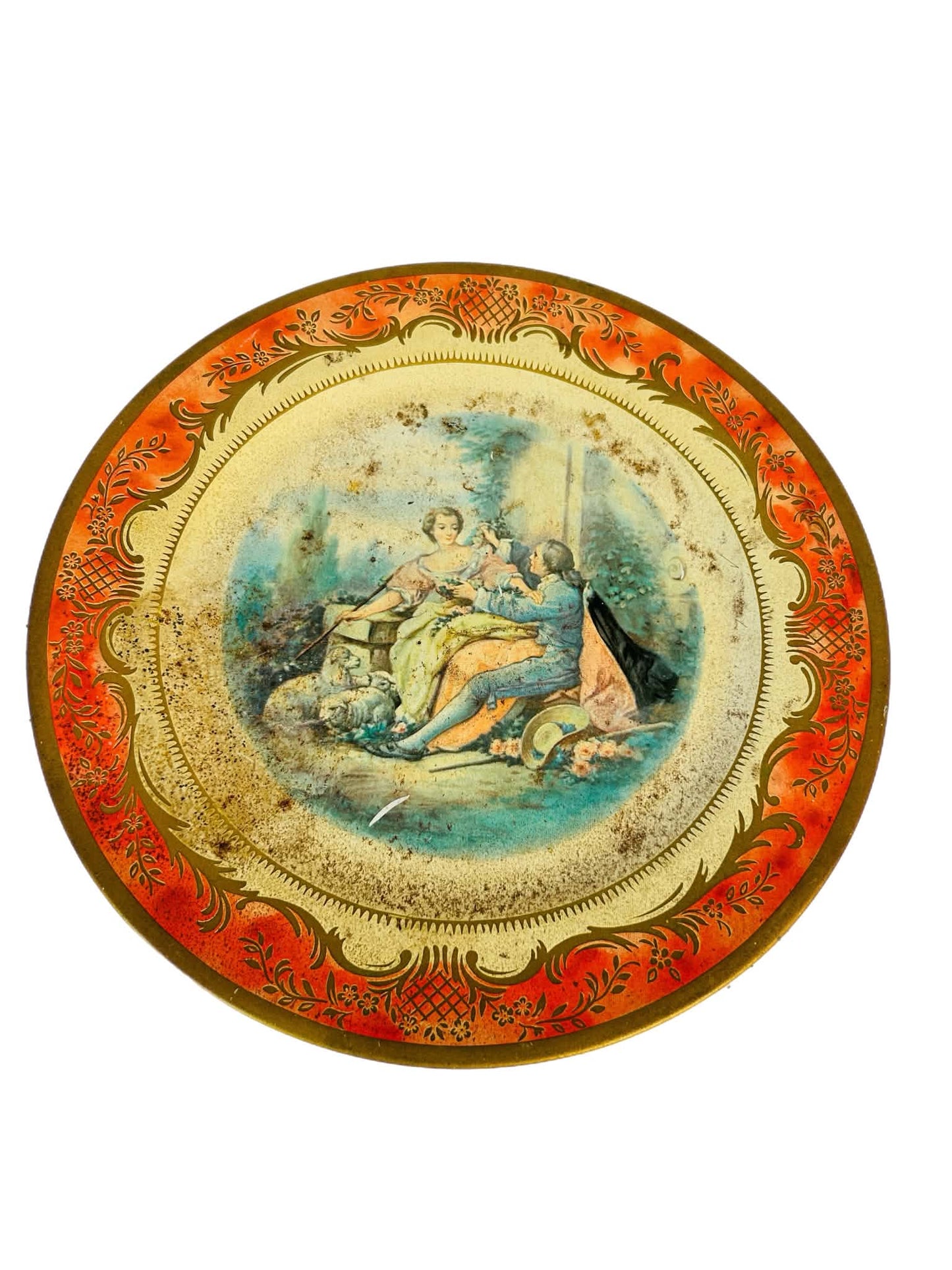 Portland Ware Metal Plate – The Shepherdess – Made in England