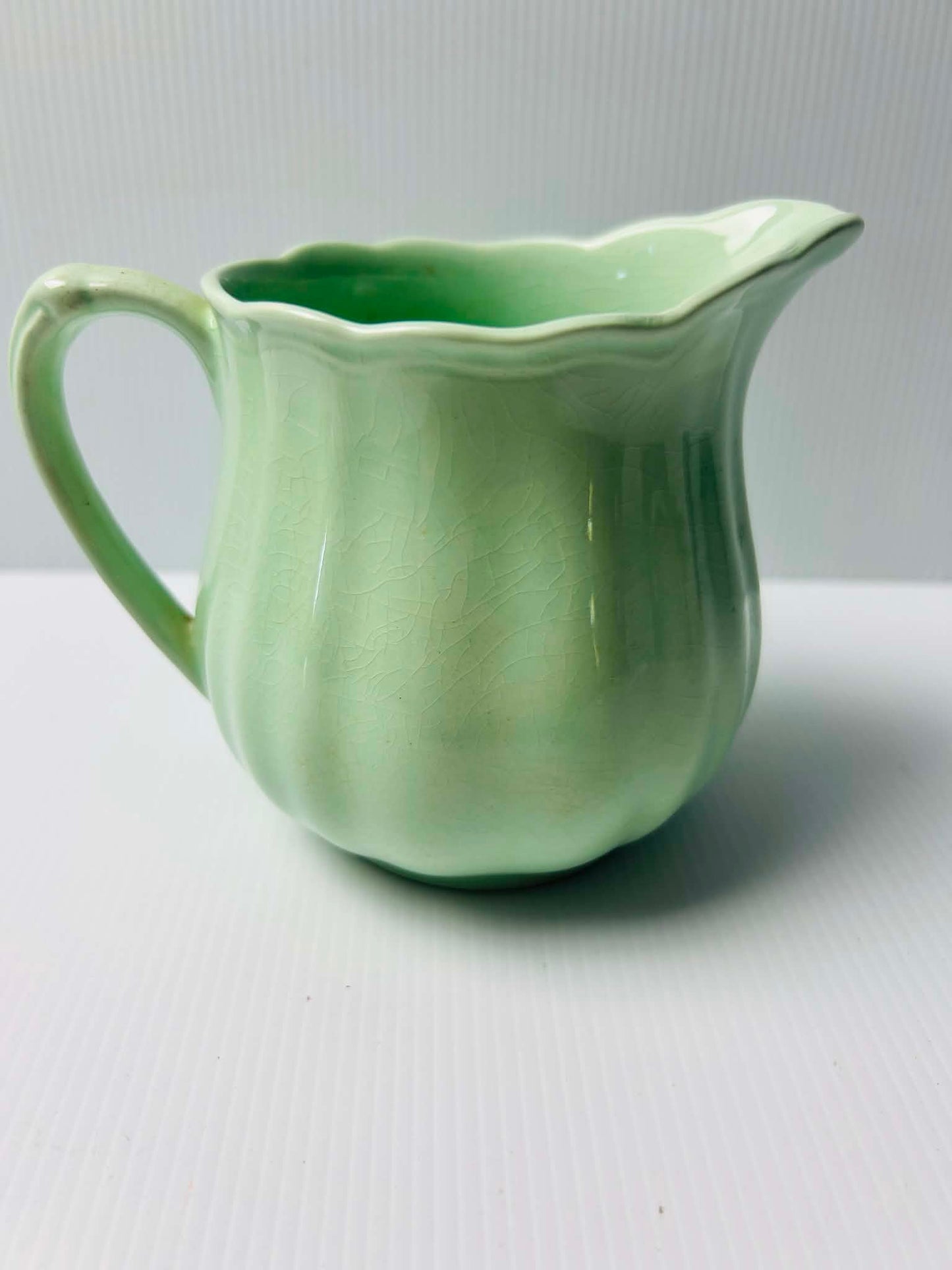 Vintage J&G Meakin Glamour Sol Jade Milk Jug Pair 17cm & 14cm | SABBY CHIC