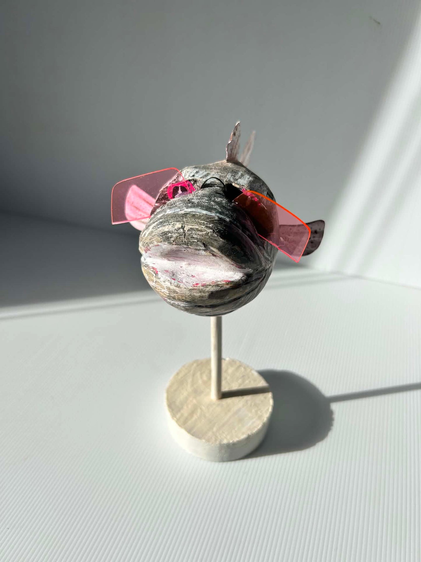 Upcycled Wooden Fish Sculpture Rose Coloured Glasses Coastal Decor | SABBY CHIC