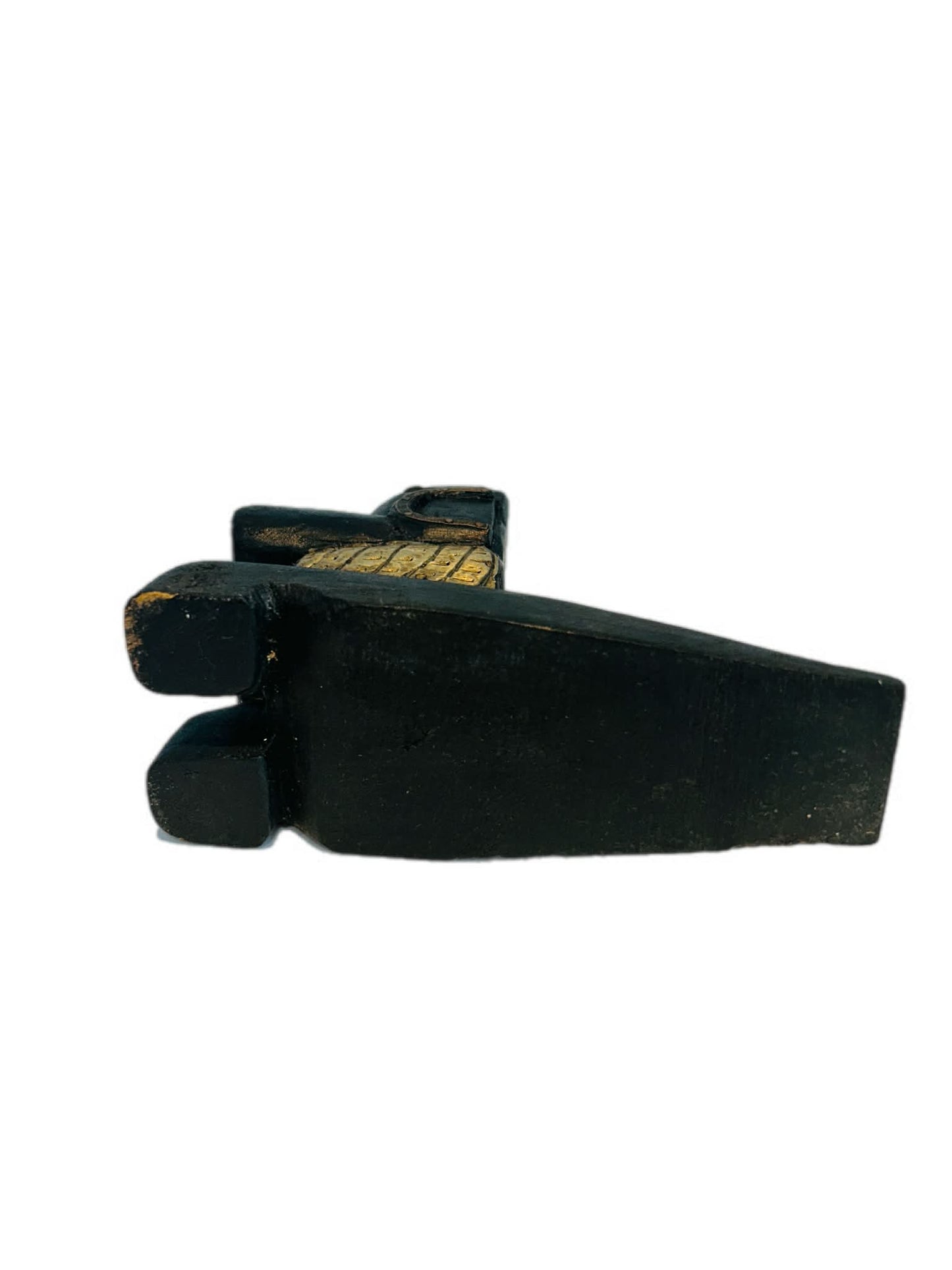 Carved Wooden Elephant Door Stop, Hand-Painted Wedge Style Decor