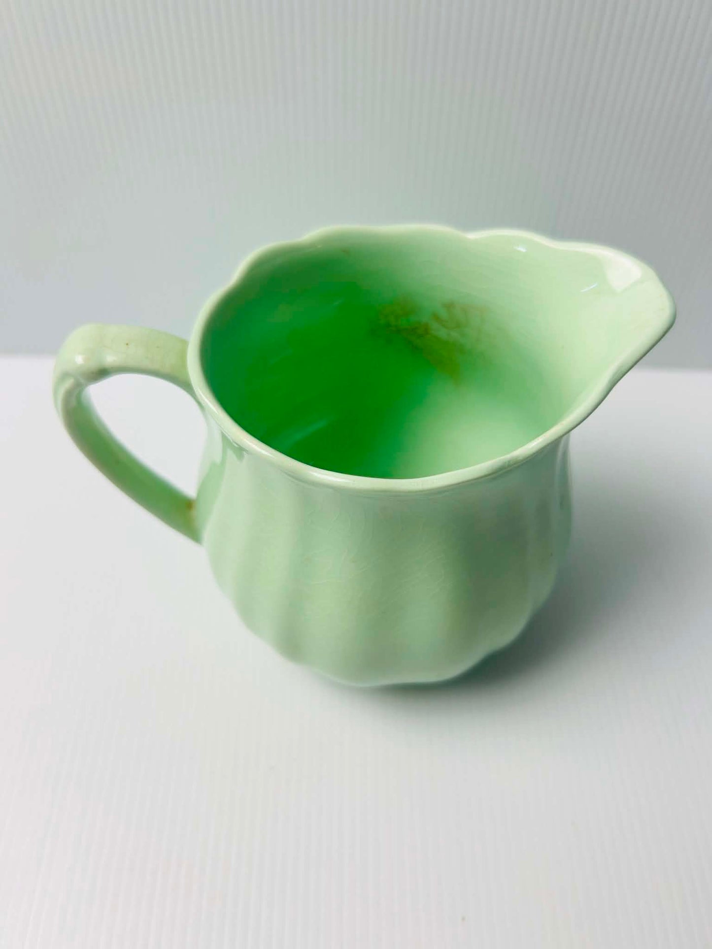 Vintage J&G Meakin Glamour Sol Jade Milk Jug Pair 17cm & 14cm | SABBY CHIC