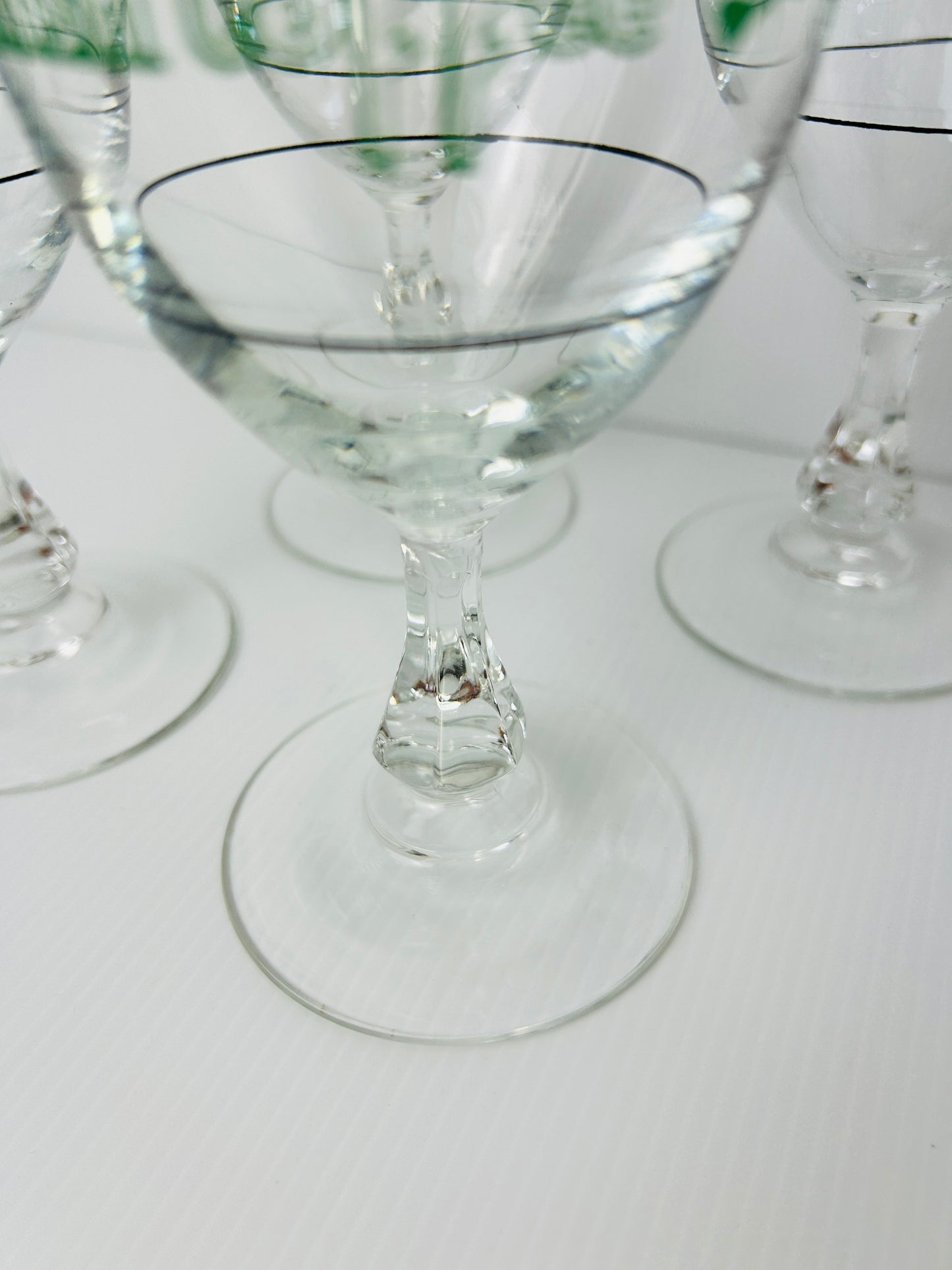 Vintage Set of 4 Irish Coffee Glasses – Gold Rimmed – Made in France – Stemmed Barware Set