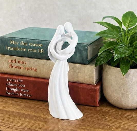 Vintage Porcelain Couple Figurine, Enesco Circle of Love Always, Kim Lawrence Love Sculpture, Romantic Home Décor