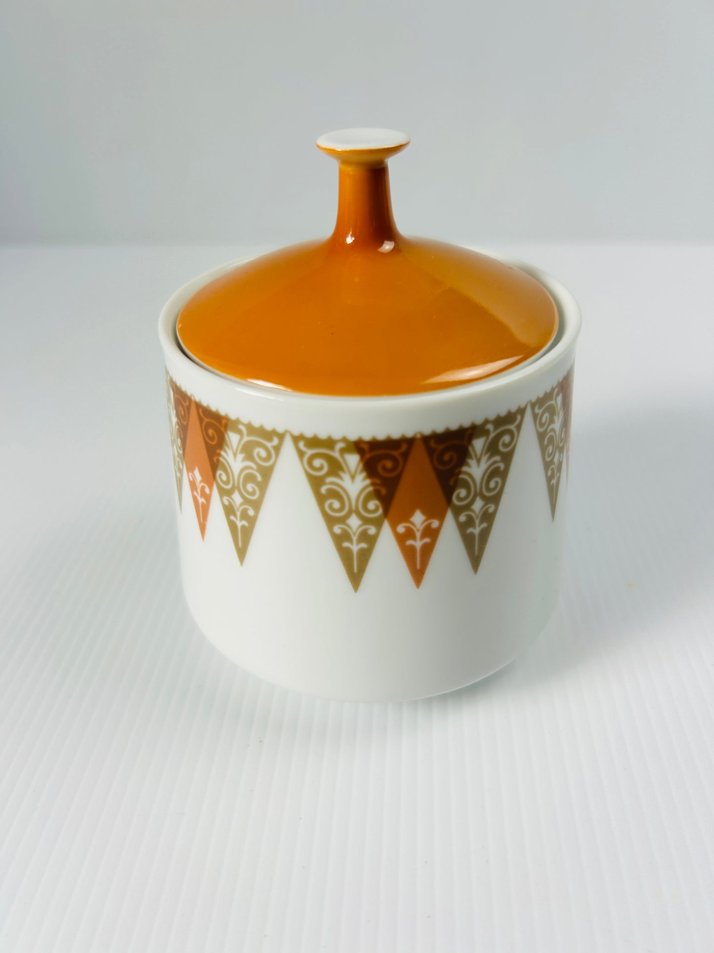 Vintage RC Japan Orange Creamer Jug & Lidded Sugar Bowl Set, Retro Kitchenware, Mid Century Serving Set