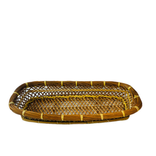 Vintage Woven Bread Basket: Rustic Farmhouse Boho Decor