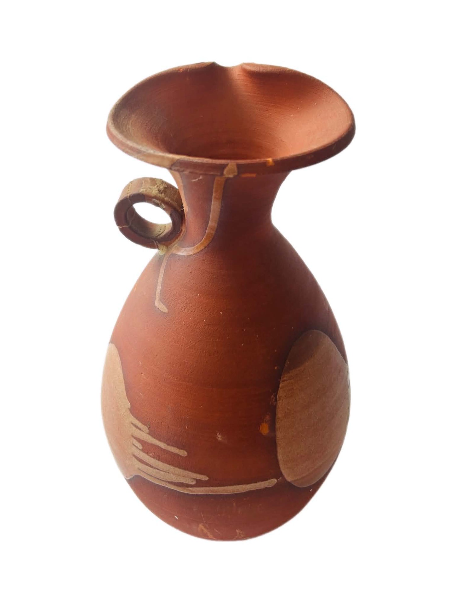 Vintage Noel Blue Australian Studio Pottery Vase with Loop Handle, 35cm