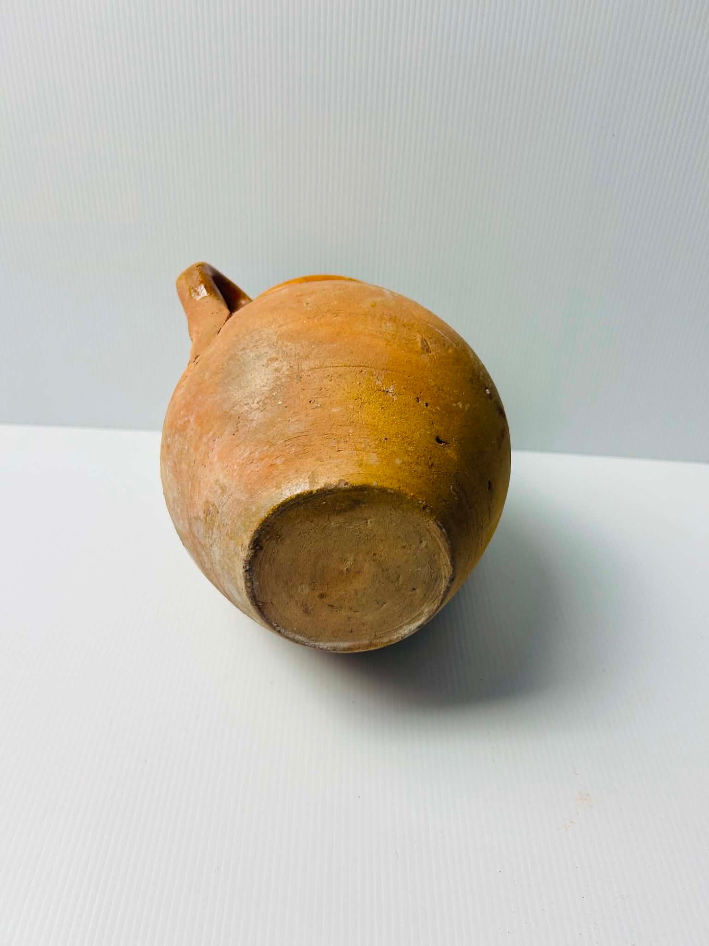 Vintage Rustic Amber Glazed Earthenware Jug Pair Large Decorative Vessels | SABBY CHIC