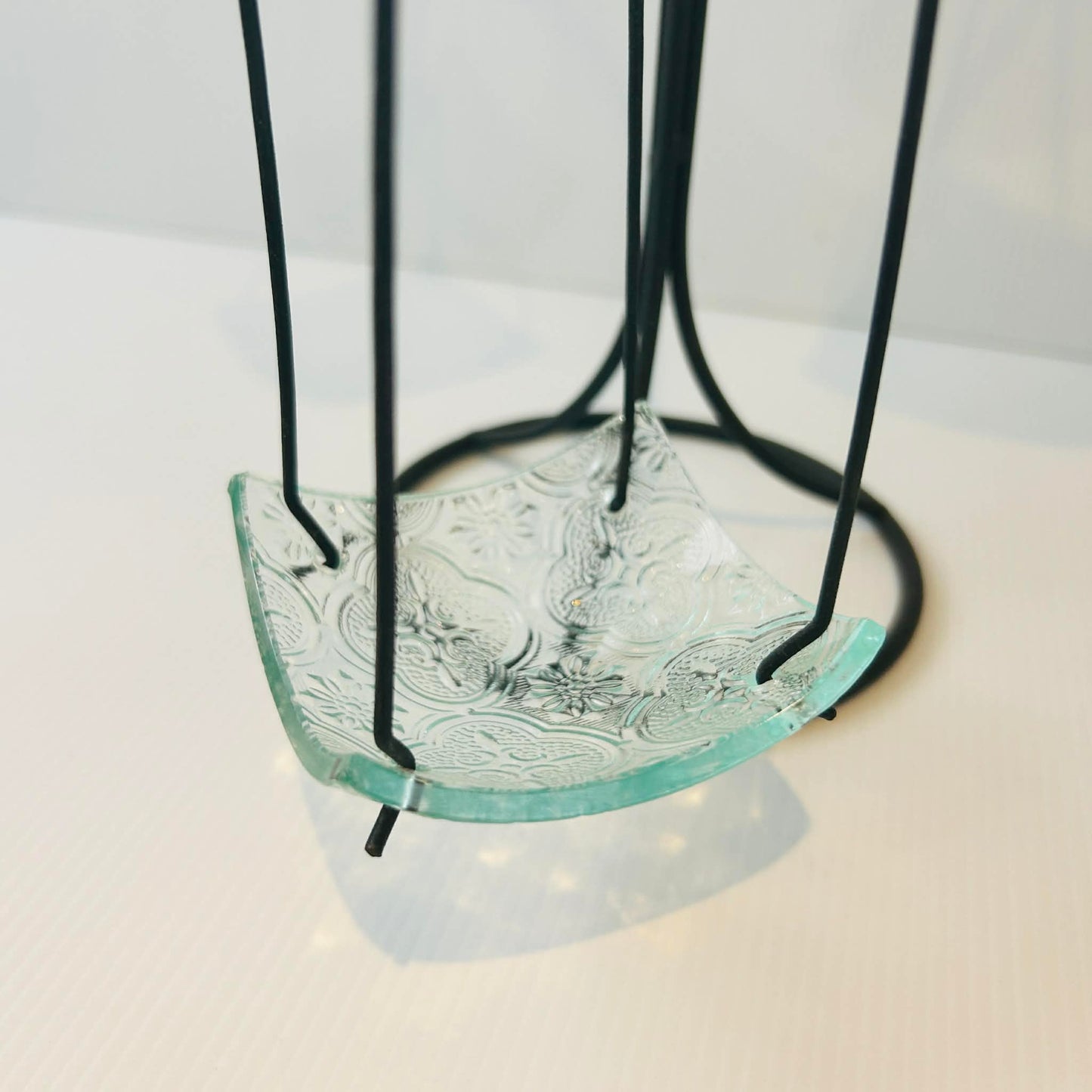 Elegant Wrought Iron 3-Tier Hanging Votive Candle Holder Stand