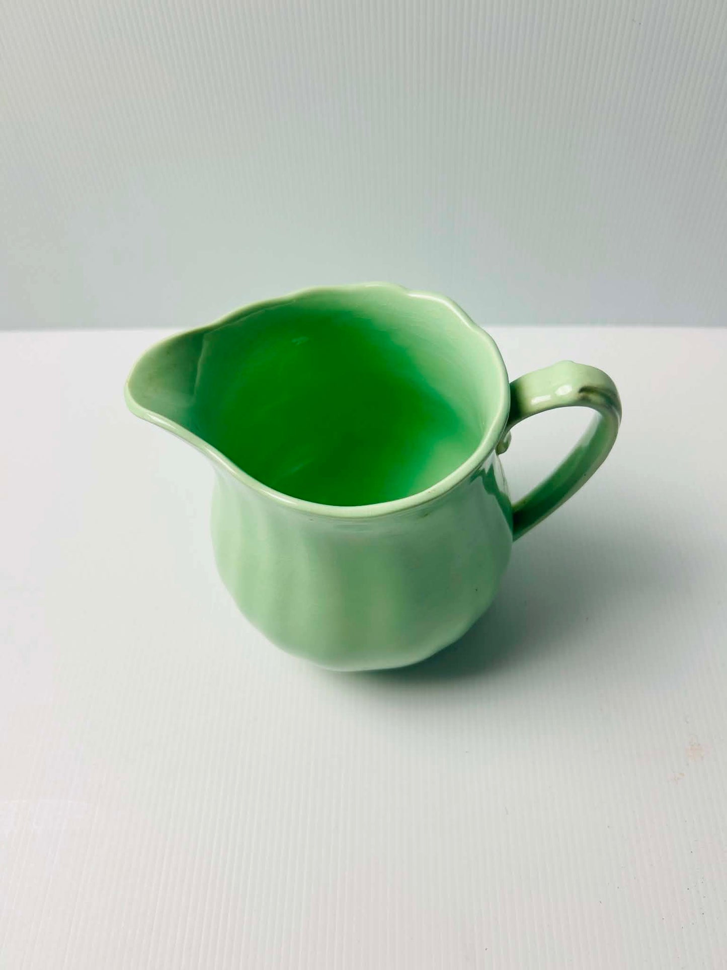 Vintage J&G Meakin Glamour Sol Jade Milk Jug Pair 17cm & 14cm | SABBY CHIC