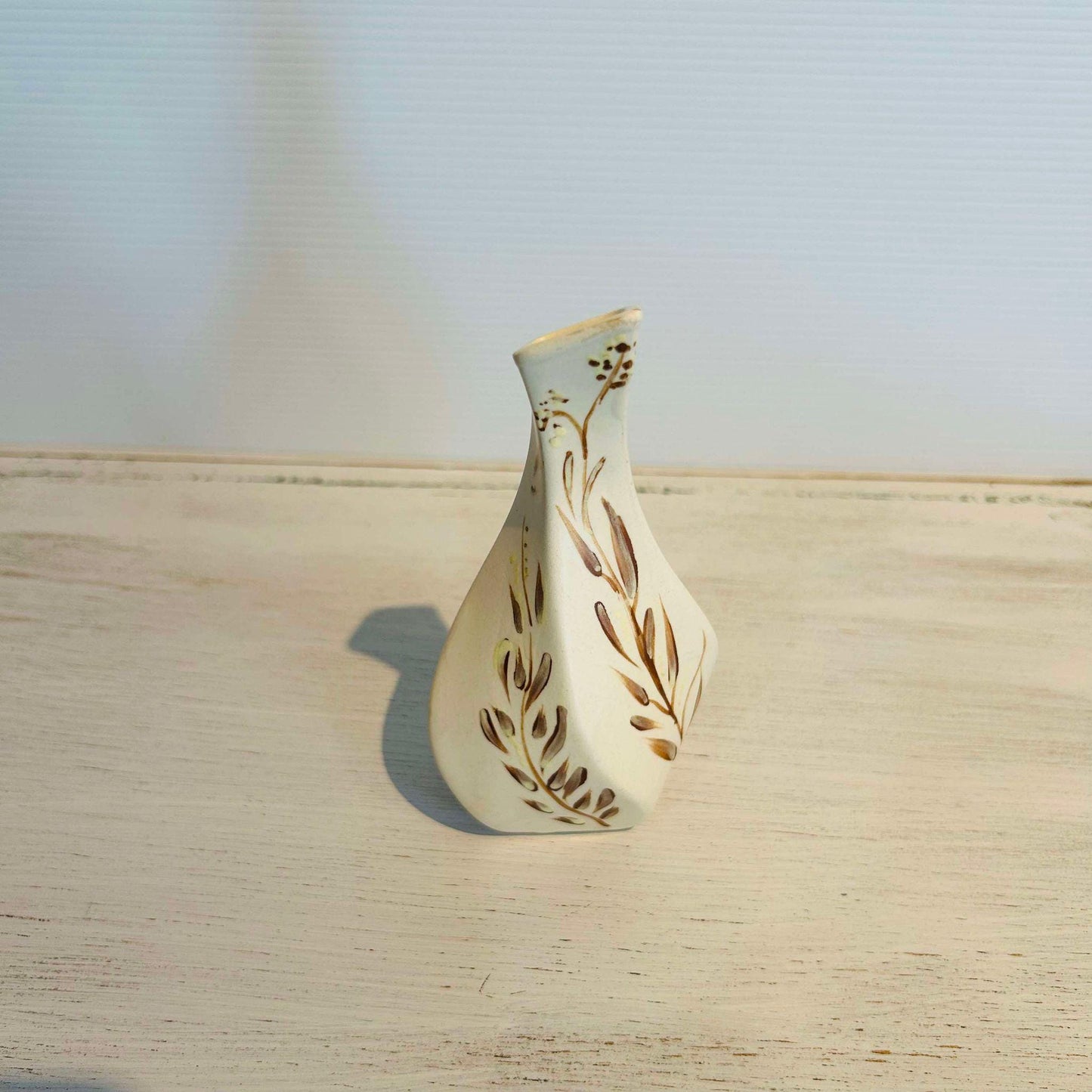 Small Bud vase, Handpainted Floral Swirl Design. Good things come in small packages!!