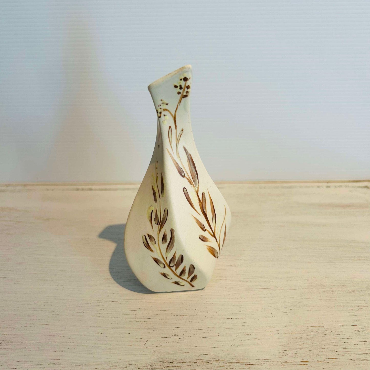 Small Bud vase, Handpainted Floral Swirl Design. Good things come in small packages!!
