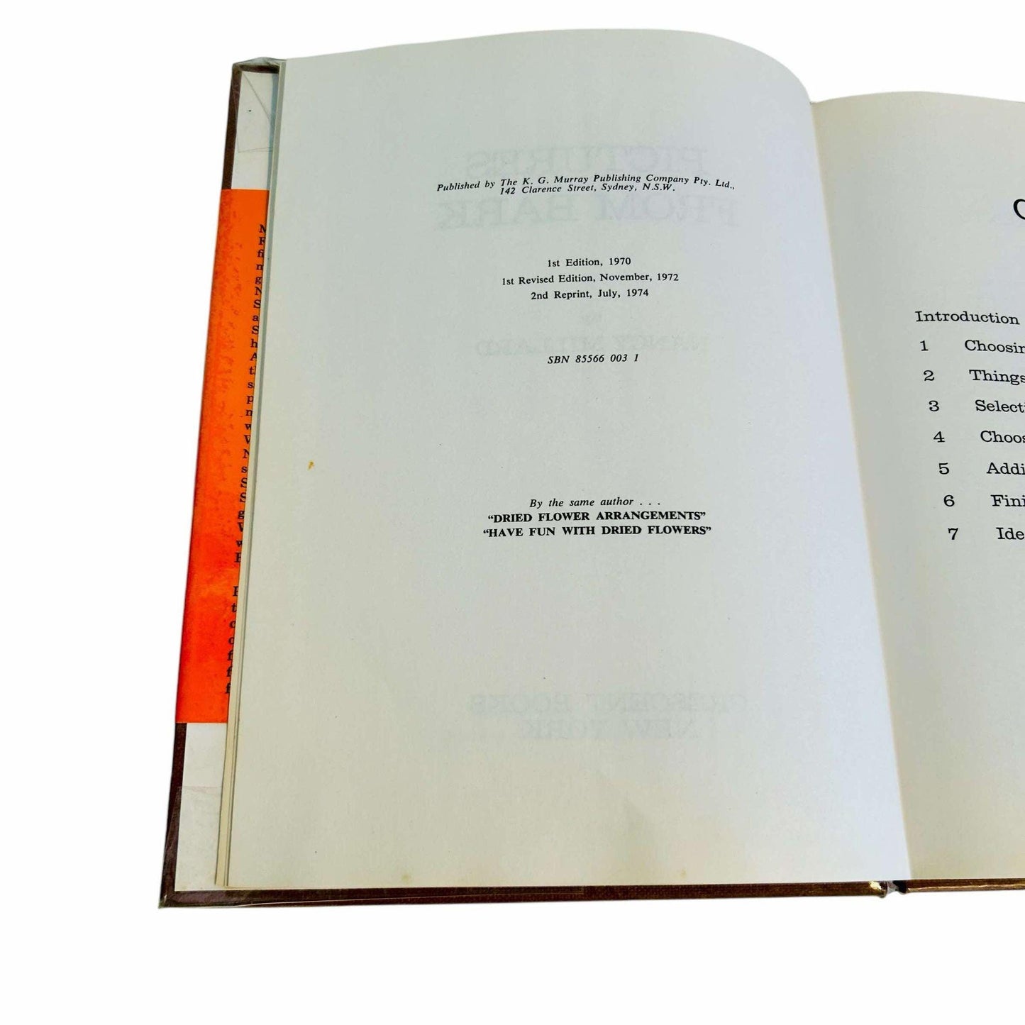 Vintage Bark Art Book: Millard Murray, 1974 Hardcover