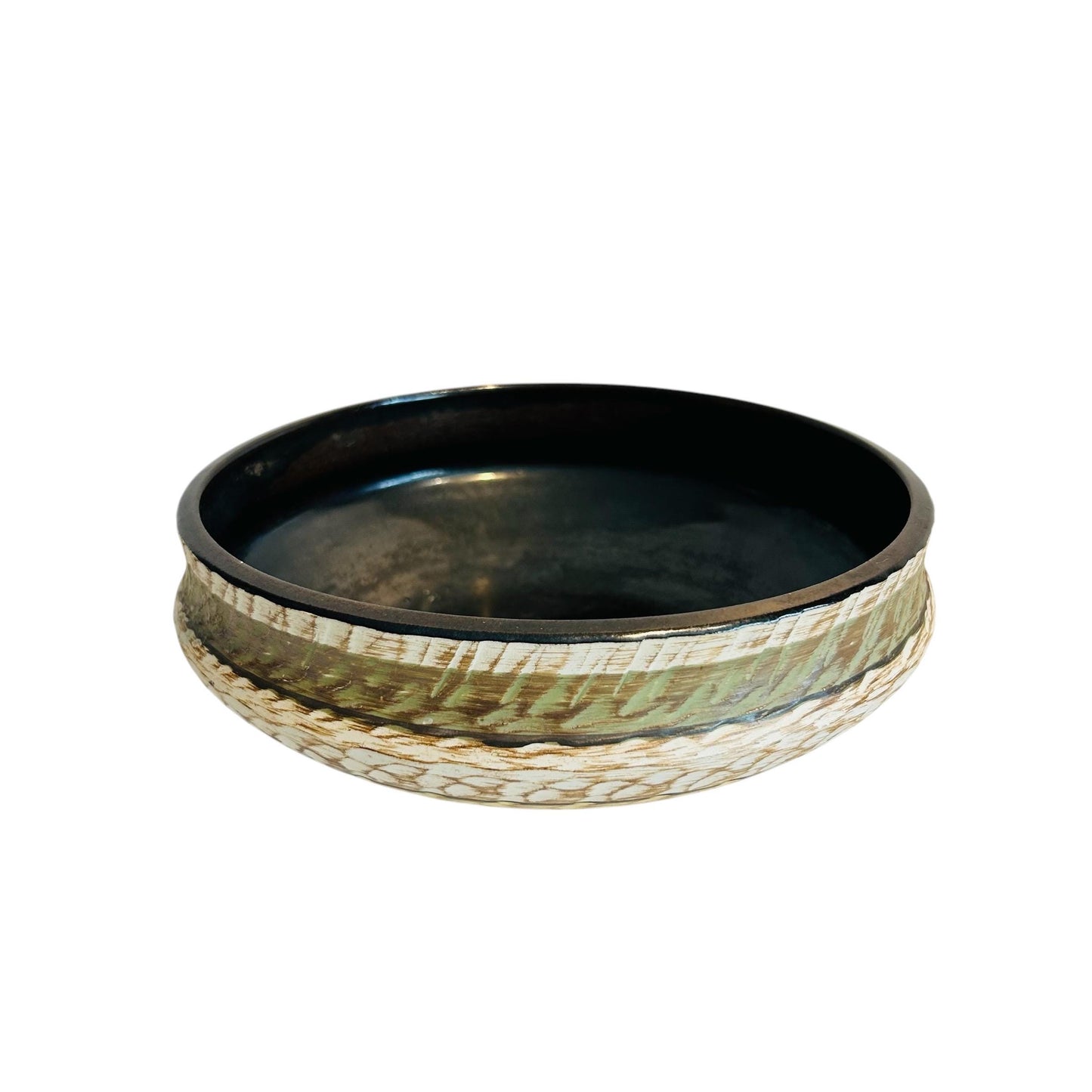 West German Pottery Bowl - Scheurich -  Earthy Garden Elements. Number 201/20 Planter Design.