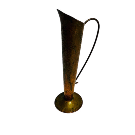 Vintage Hammered Copper Vase: Farmhouse Home Decor (21cm x 7cm)