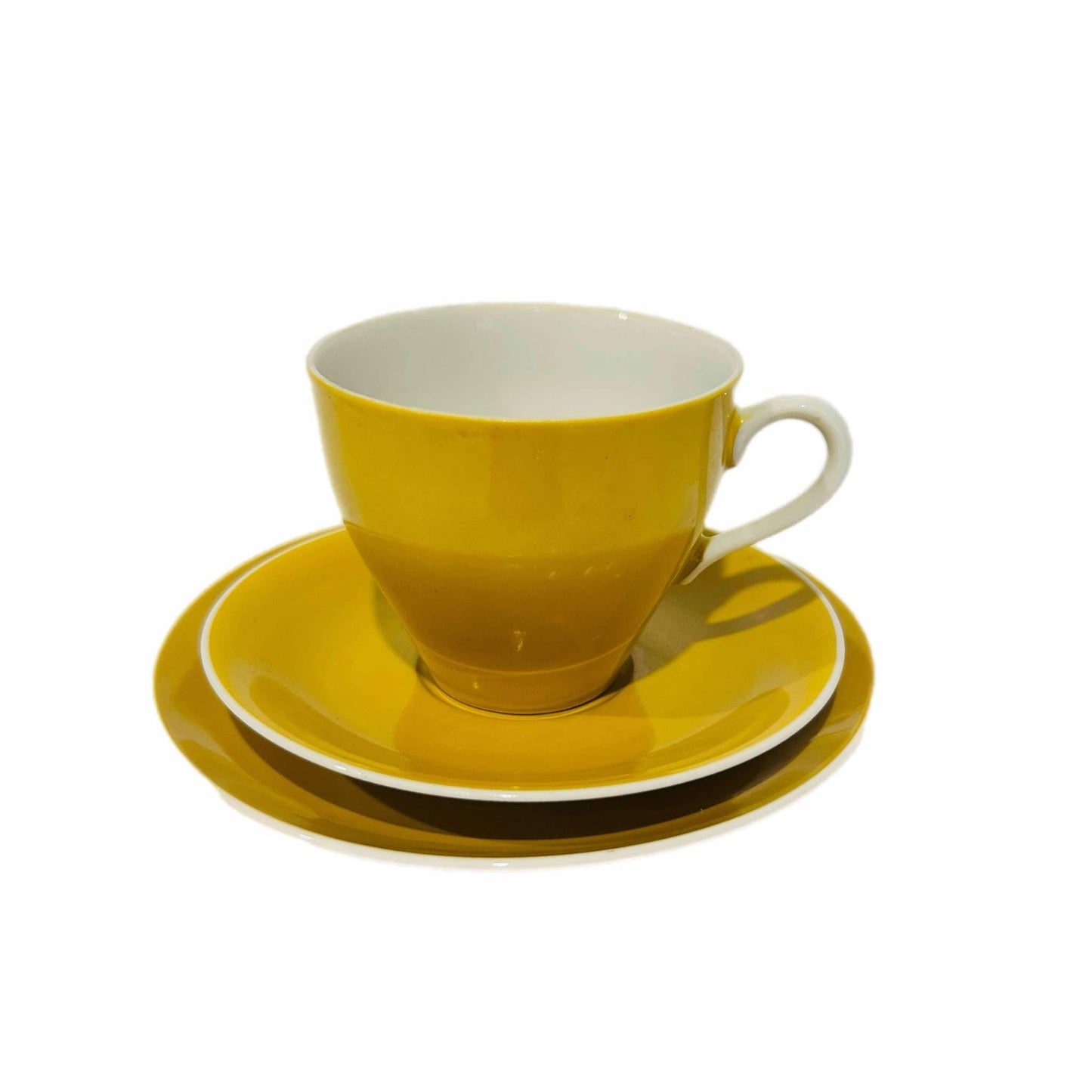 Vintage Yellow Ironstone Trio: Mid-Century Cup, Saucer, Plate - Made in Japan