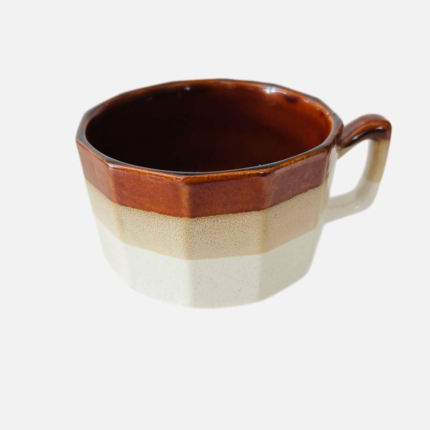 Vintage Soup Kitchen Ceramic Mug Set with Wooden Rack