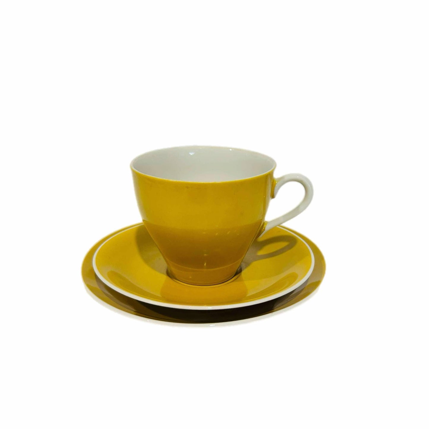 Vintage Yellow Ironstone Trio: Mid-Century Cup, Saucer, Plate - Made in Japan