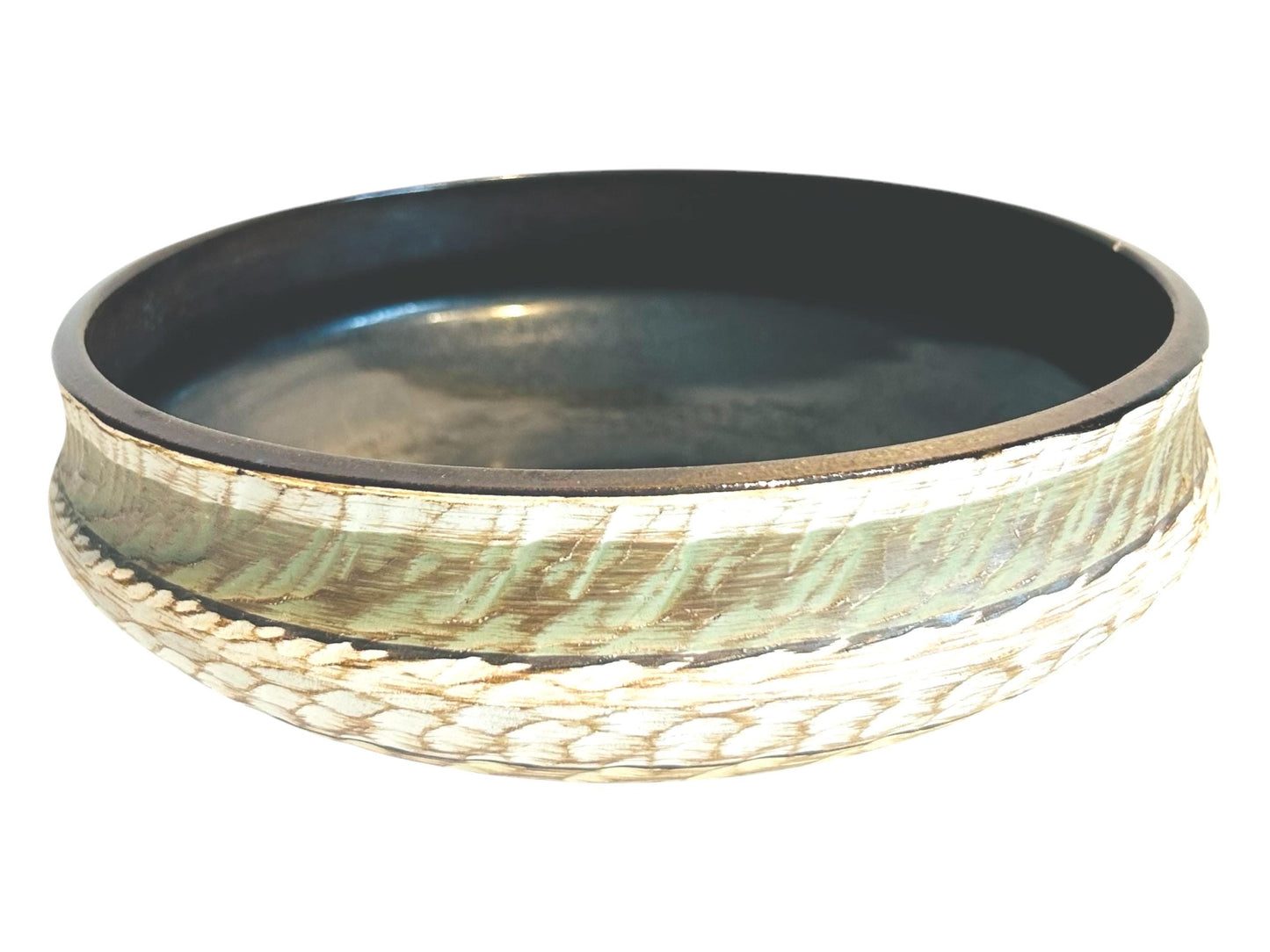 West German Pottery Bowl - Scheurich -  Earthy Garden Elements. Number 201/20 Planter Design.