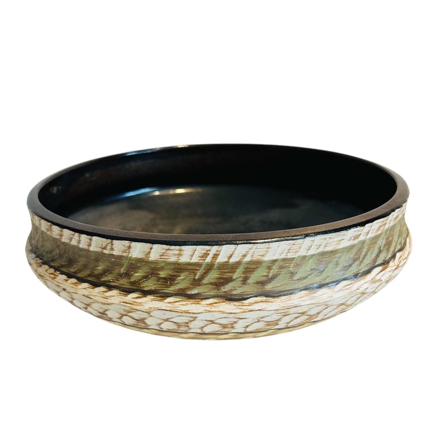 West German Pottery Bowl - Scheurich -  Earthy Garden Elements. Number 201/20 Planter Design.