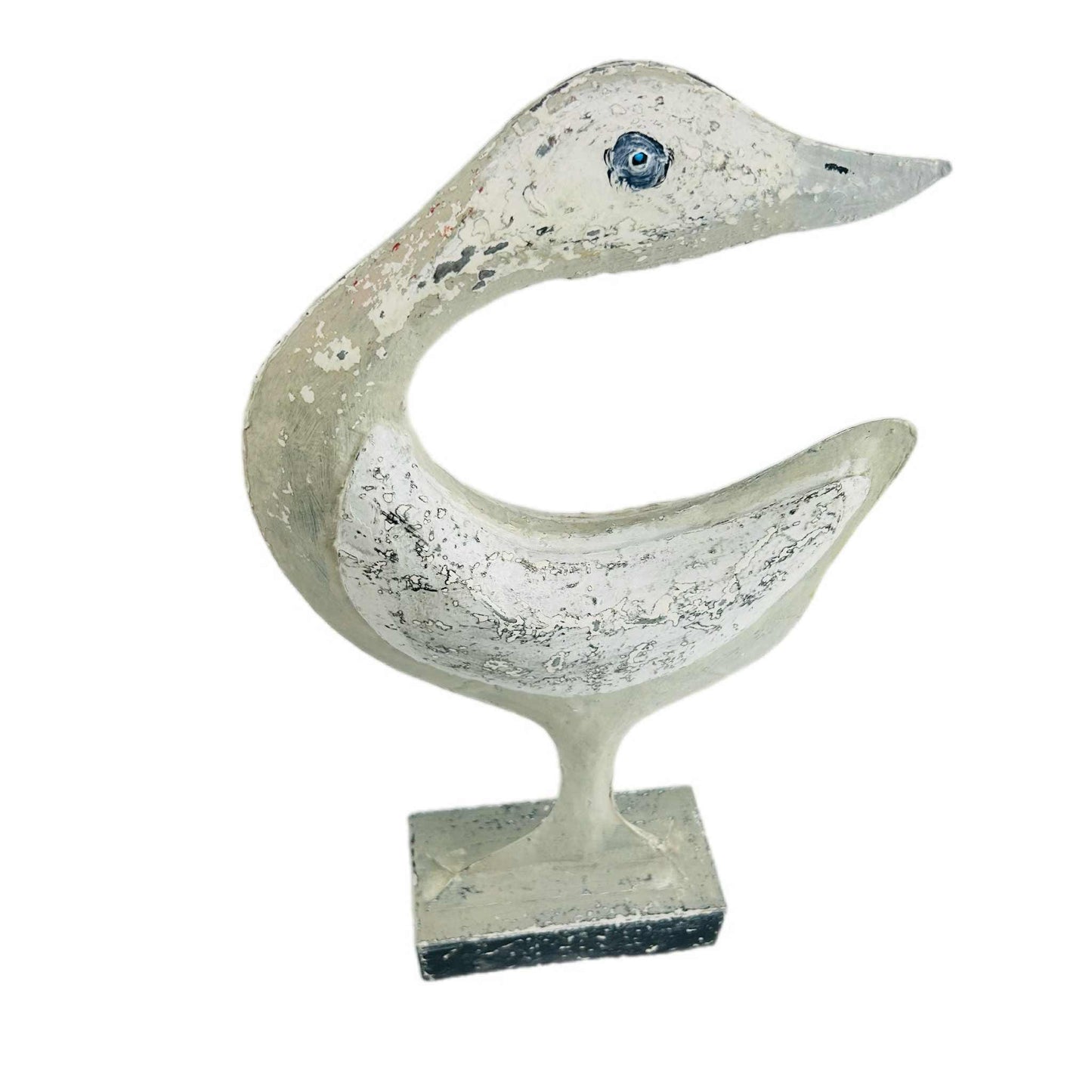 Upcycled Metal Bird Statue - Large Rustic Shabby Chic Home Decor