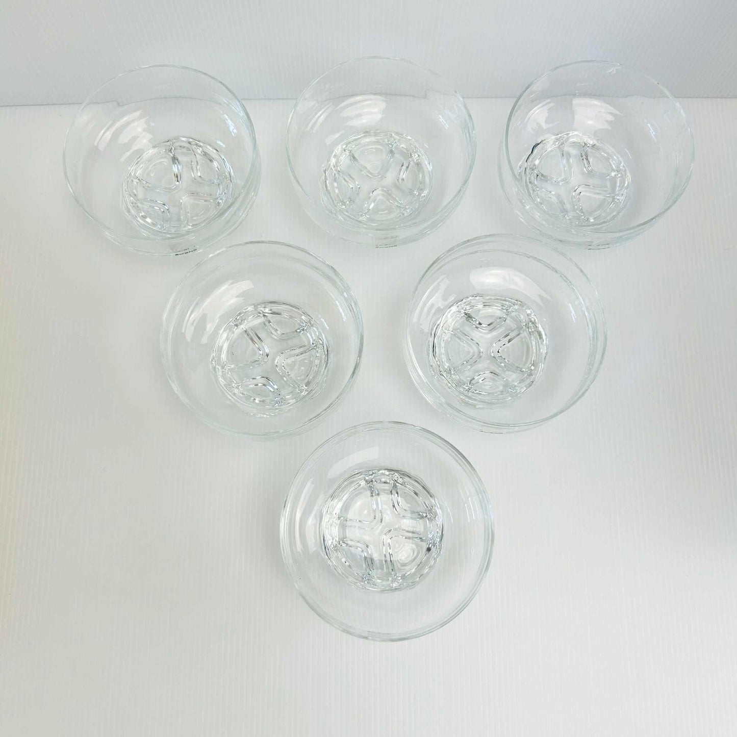 Vintage Bormioli Rocco Beethoven Crystal Dessert Bowls - Set of 6, Made in Italy