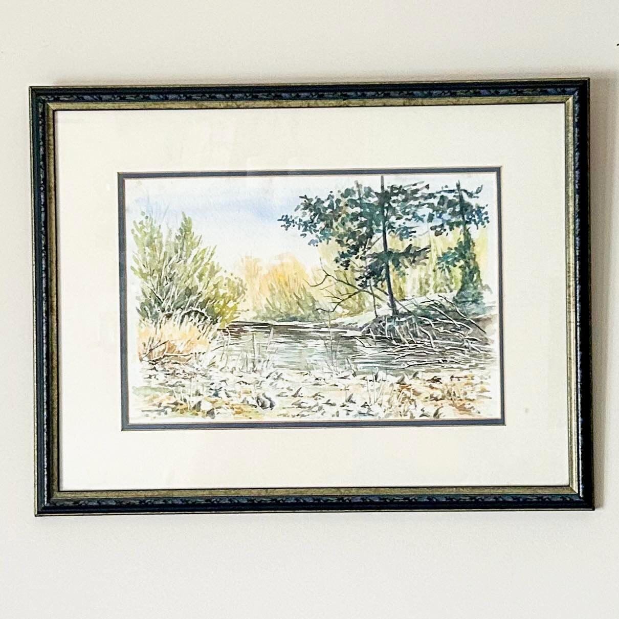 Framed Australian Landscape Watercolour Painting by Ron Hindmarsh