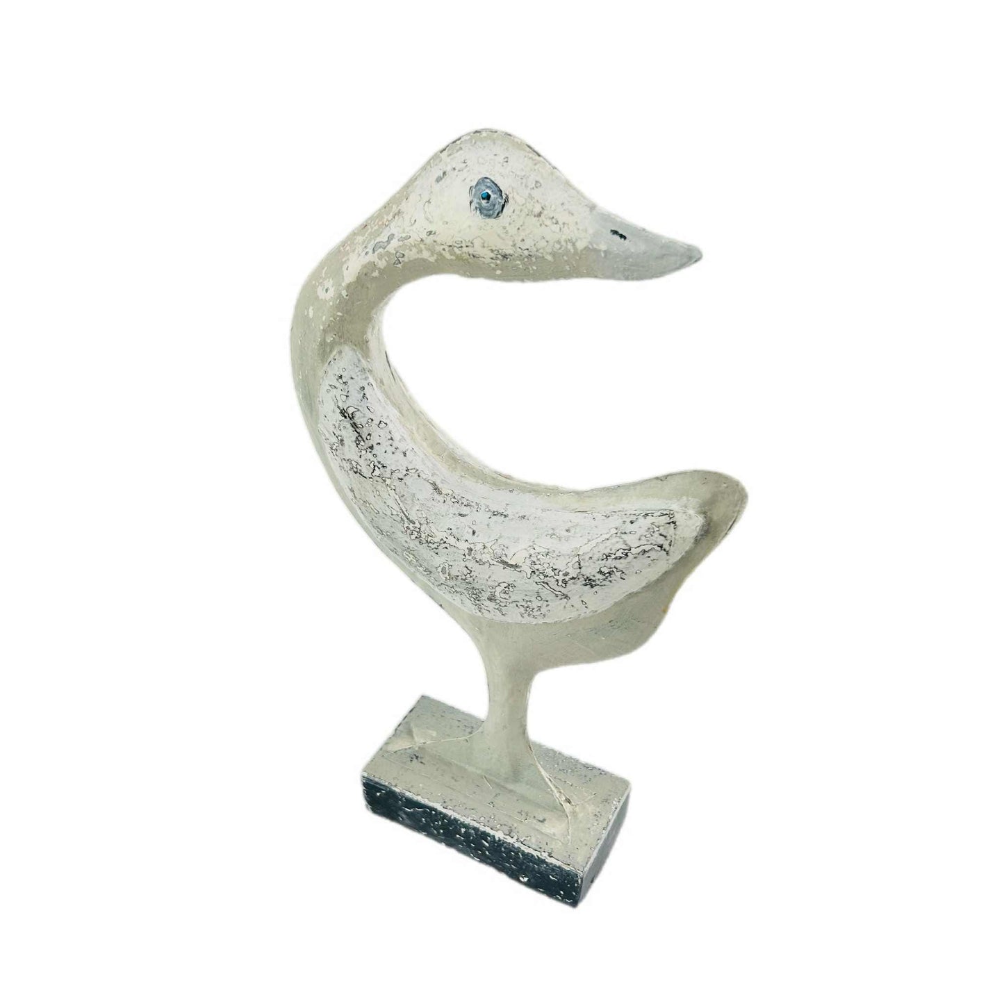 Upcycled Metal Bird Statue - Large Rustic Shabby Chic Home Decor