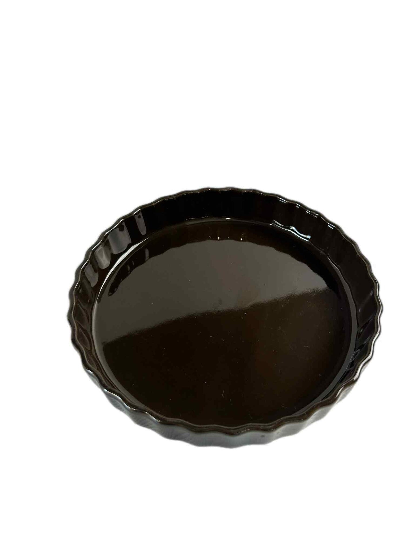 Vintage Japanese Pie Dish: Fluted Scalloped Ovenproof Bakeware