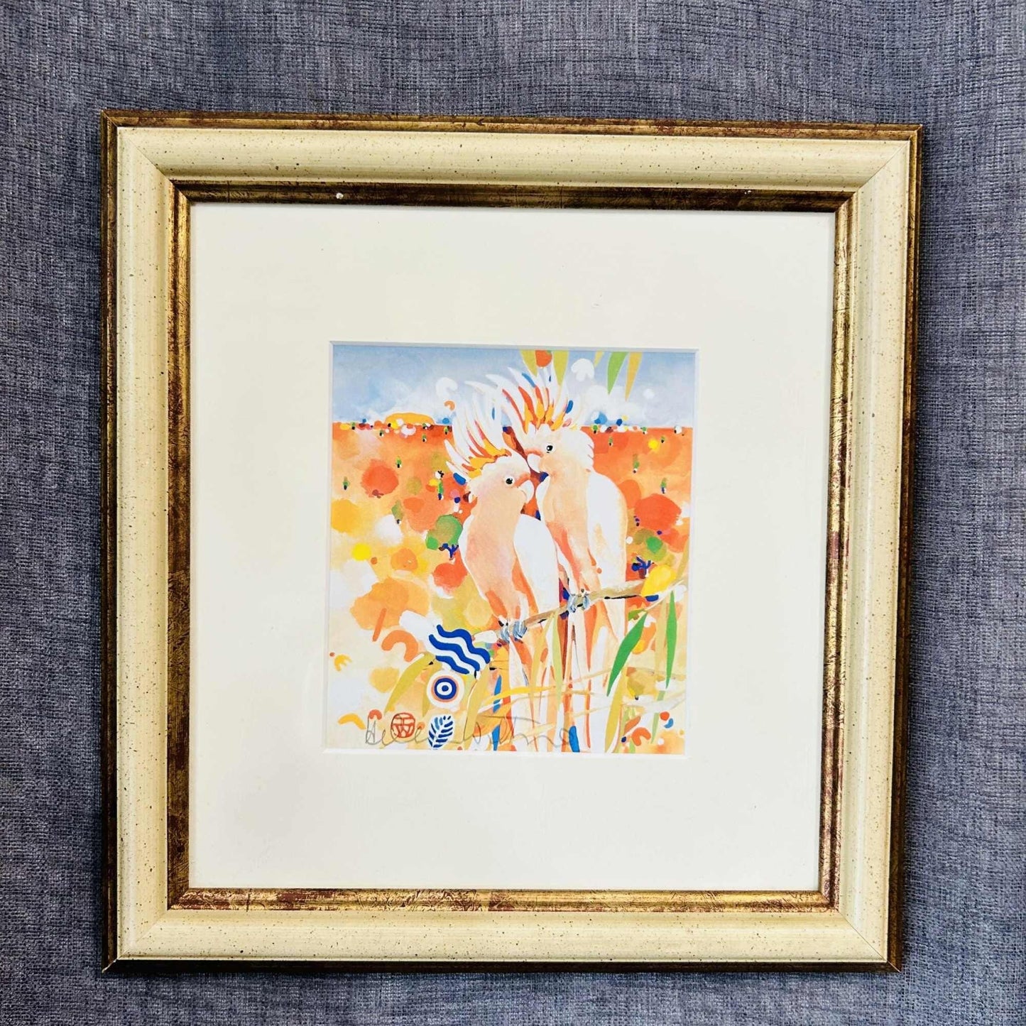 Australian Bird Art by Helen Wiltshire – Colourful Cockatoos and Outback Birds – Framed & Signed