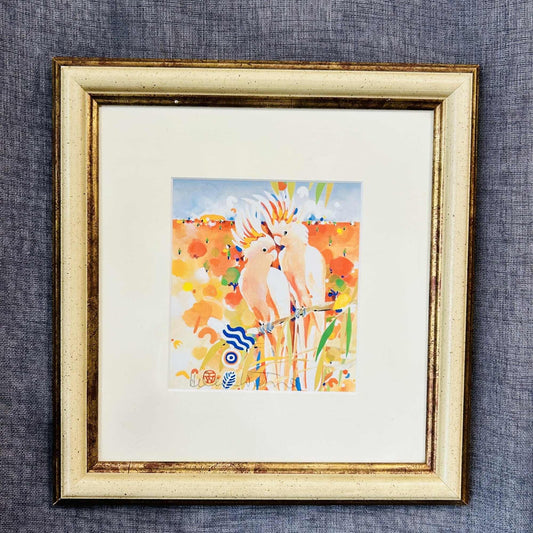 Australian Bird Art by Helen Wiltshire – Colourful Cockatoos and Outback Birds – Framed & Signed