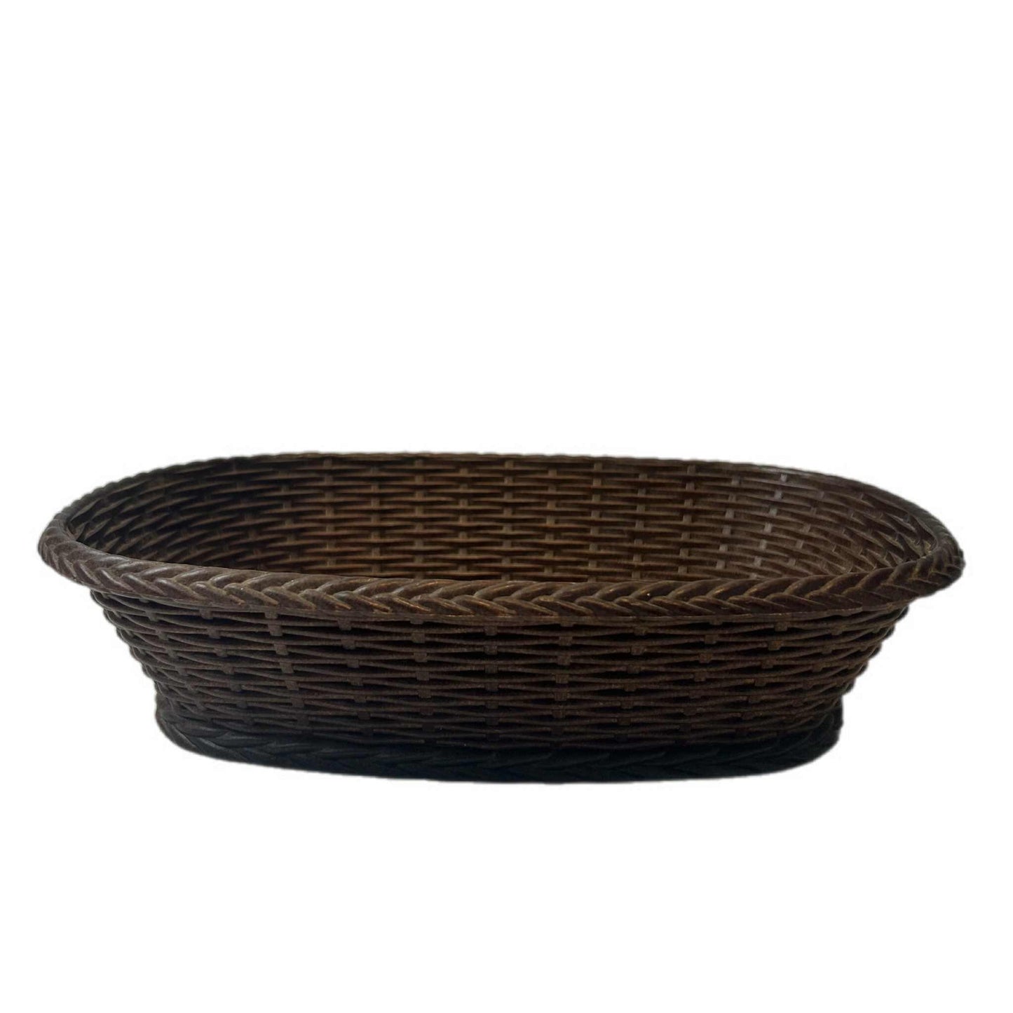 Vintage Emsa West Germany Basket: Woven-Effect Plastic Fruit Bowl