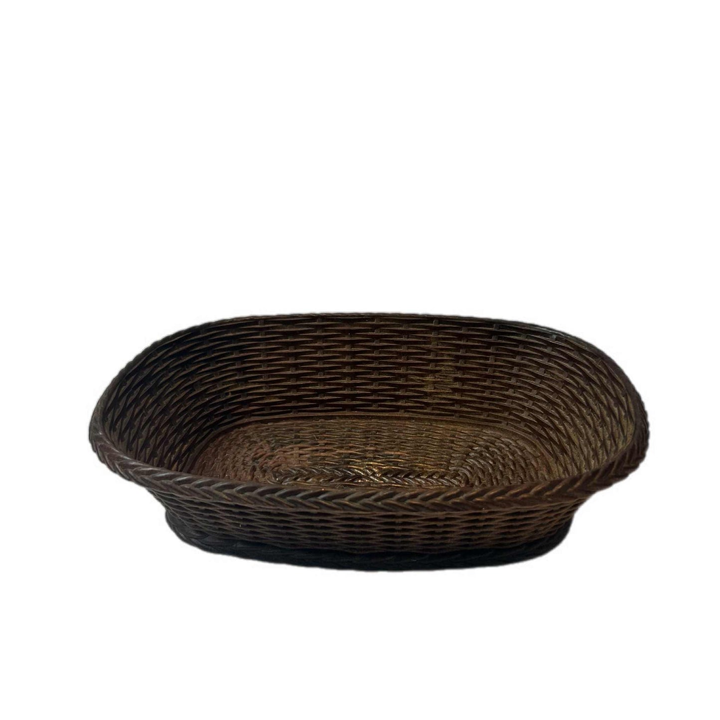 Vintage Emsa West Germany Basket: Woven-Effect Plastic Fruit Bowl