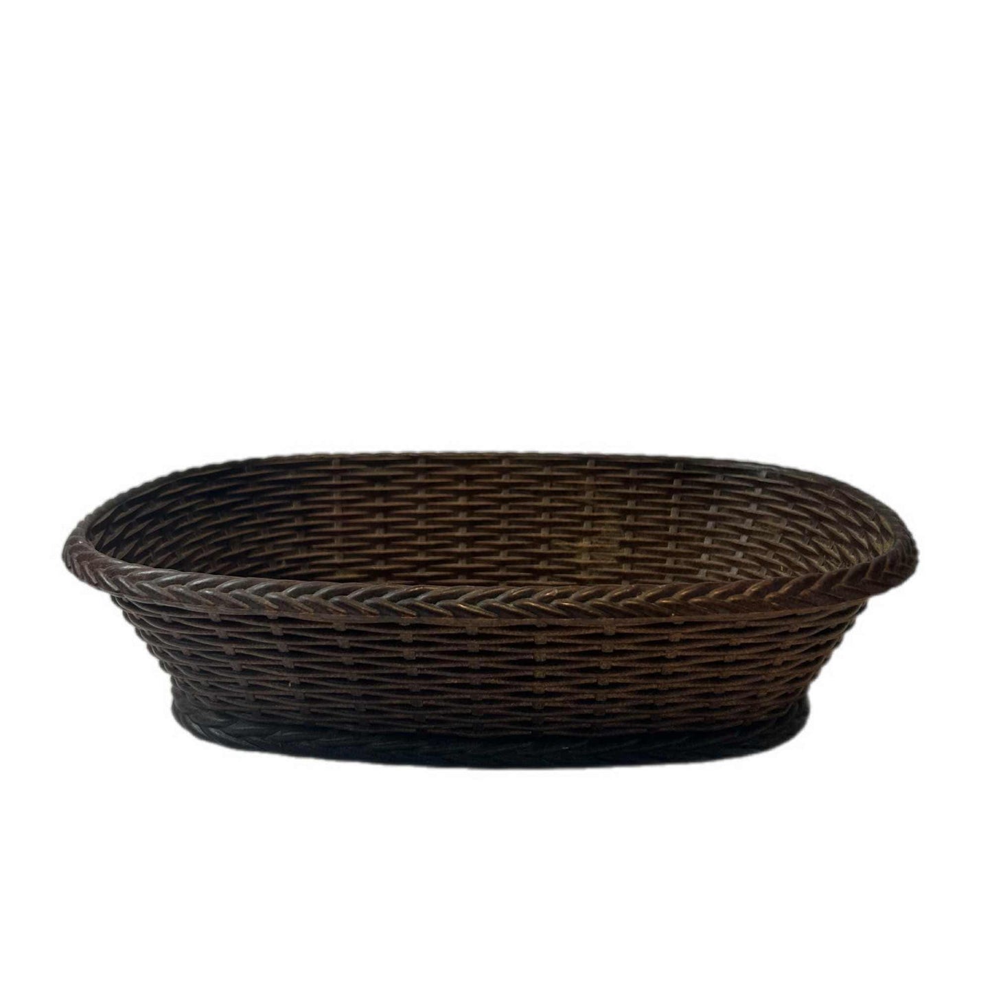 Vintage Emsa West Germany Basket: Woven-Effect Plastic Fruit Bowl