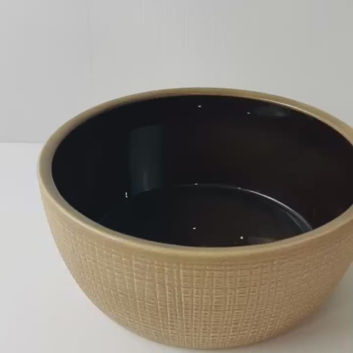 Vintage German Ceramic Bowl | Textured Beige Planter or Bowl | Made in Germany